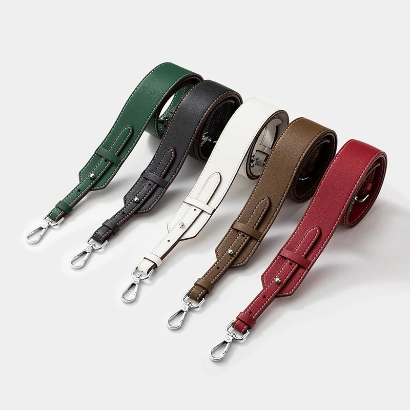Fashion Leather Wide Bag Cross Adjustable Shoulder Bag Cross-body Leather Strap High-quality Bag Accessory Solid Color