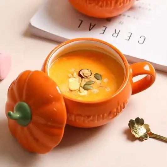 

Хэллоуин, чашка с покрытием из тыквы для молока, чая на завтрак, керамическая чашка, чашка для молока, чашка для овсяной муки, чашка для пудинга, чашка для йогурта, чашка для молока