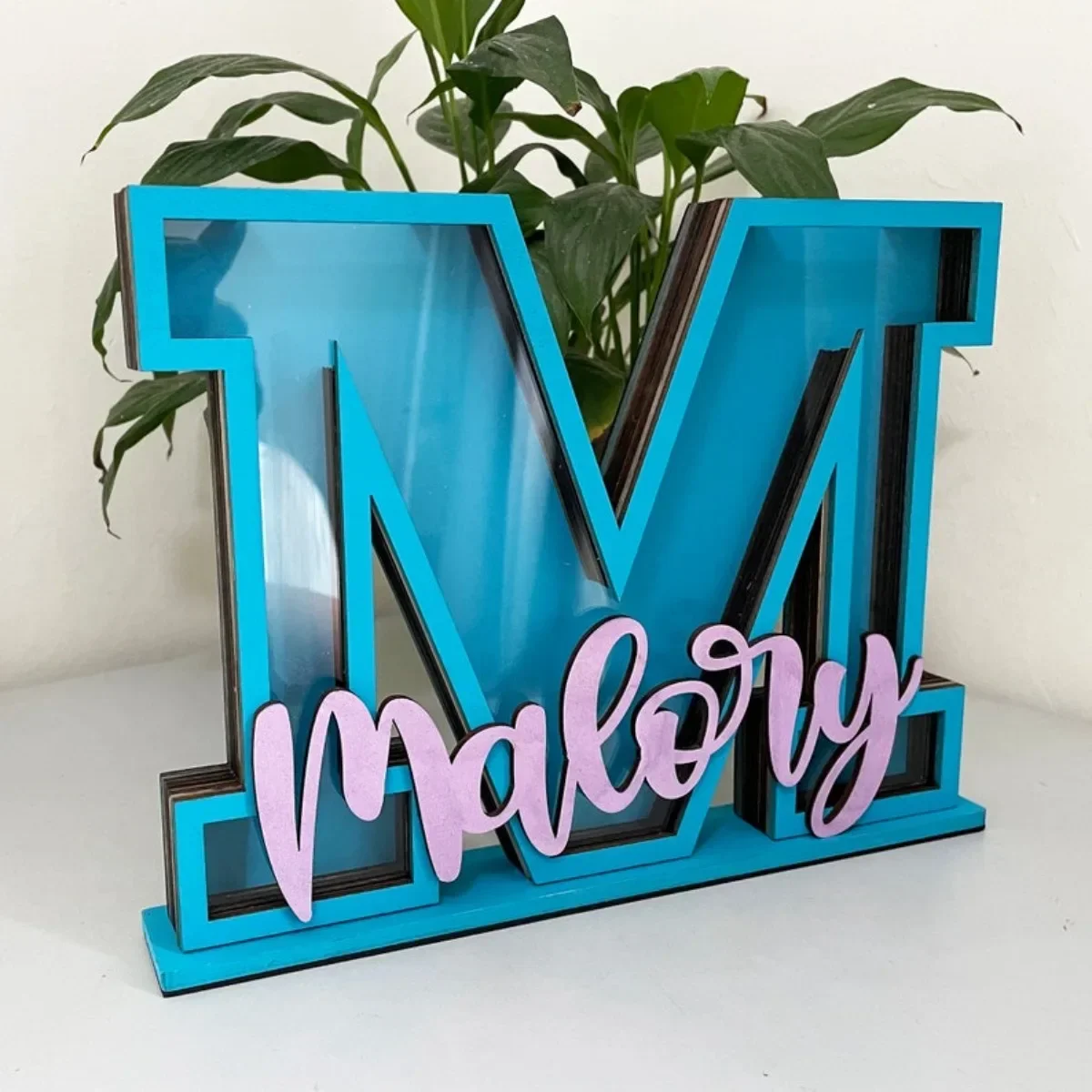 Персонализированная копилка с буквами деревянная именем для детей большая