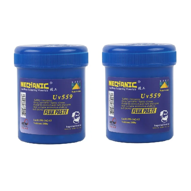 

2pcs/lot 100g MECHANIC UV 559 No-Clean Welding Flux BGA Solder Ball Repair Solder Auxiliary Soldering Paste