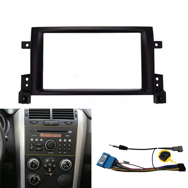 2Din стерео радио панель Рамка для Suzuki Grand Vitara 2005-2015 Автомобильный GPS DVD Авторадио