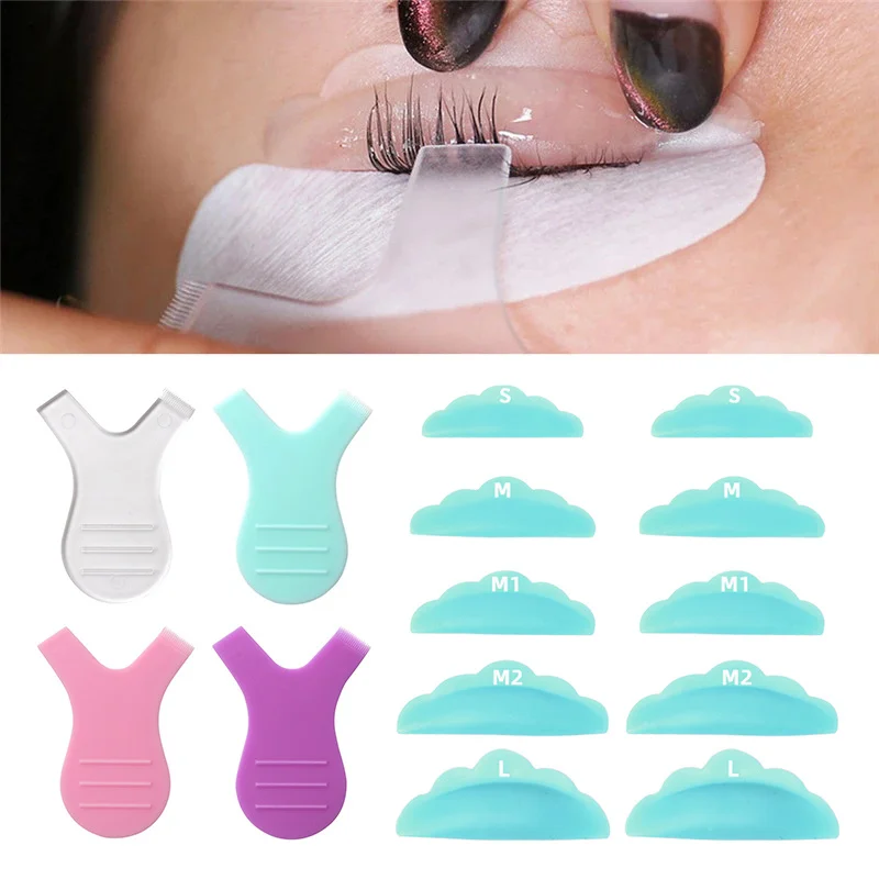 5Pair Curlers Curl Silicone Pads Set Eyelash Lifting Kit Accessories Y Eyelashes Brush Clean Comb Eye Lash Extension Perm Tools