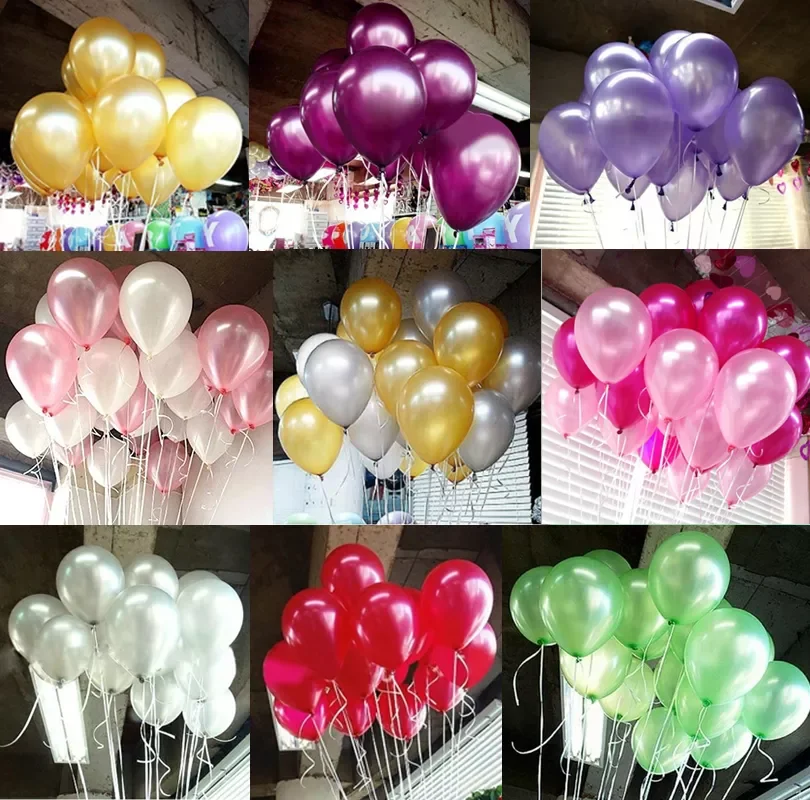 

10Pcs birthday balloons 10inch 1.5g Latex Helium balloon Thickening Pearl party balloon Party Ball kid child toy wedding ballons