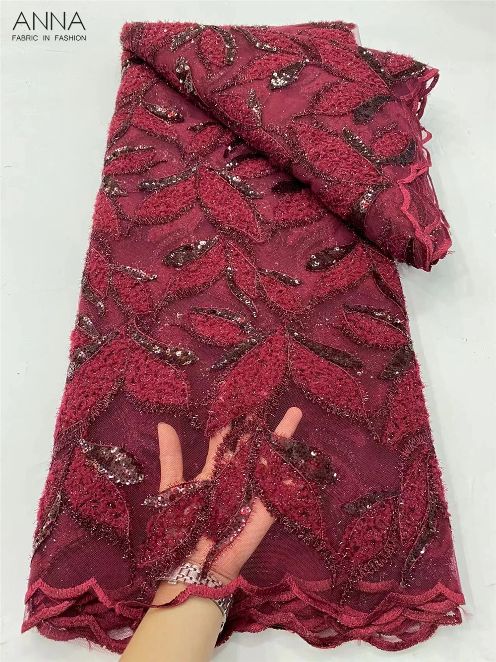 

New Design African Lace Fabric Nigerian Wedding Party Lace Fabric Embroidery French Lace Fabric With Sequins 5yards For Women