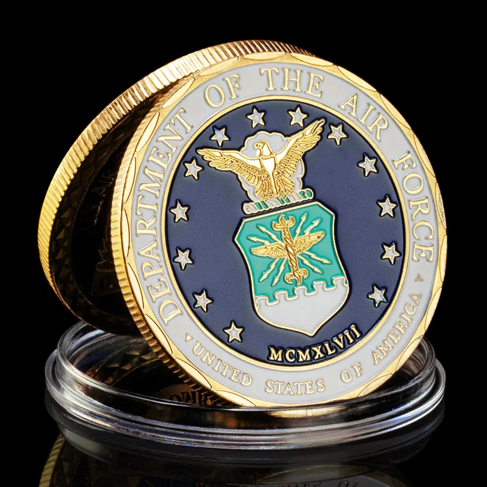 United States Air Force Challenge Coin USAF Combat Control Team Gold Plated Commemorative | Non-currency Coins