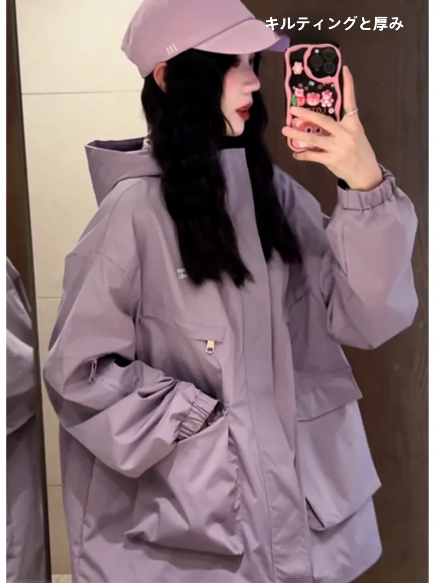 Американская винтажная куртка-карго с капюшоном на хлопковой подкладке Верхняя