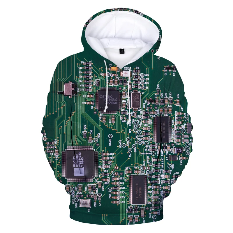 

Electronic Chip 3D Printed Funny Hoodies Men Women Fashion Casual Harajuku Hoody Pullovers Unisex Hip Hop Oversized Hoodie