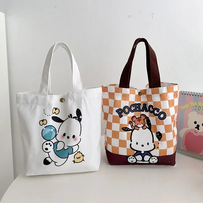 Sanrio Женская Холщовая Сумка Hellokitty Kuromi Cinnamoroll Наплечная высокая стоимость