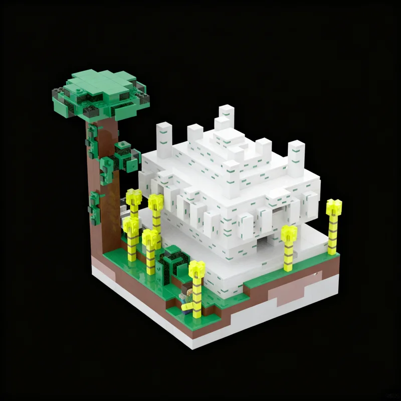 Фото 4204 детали MOC My World UCS: Модель храма в джунглях, конструктор для детей, подарок на день рождения/Рождество, игрушки для самостоятельной сборки №1