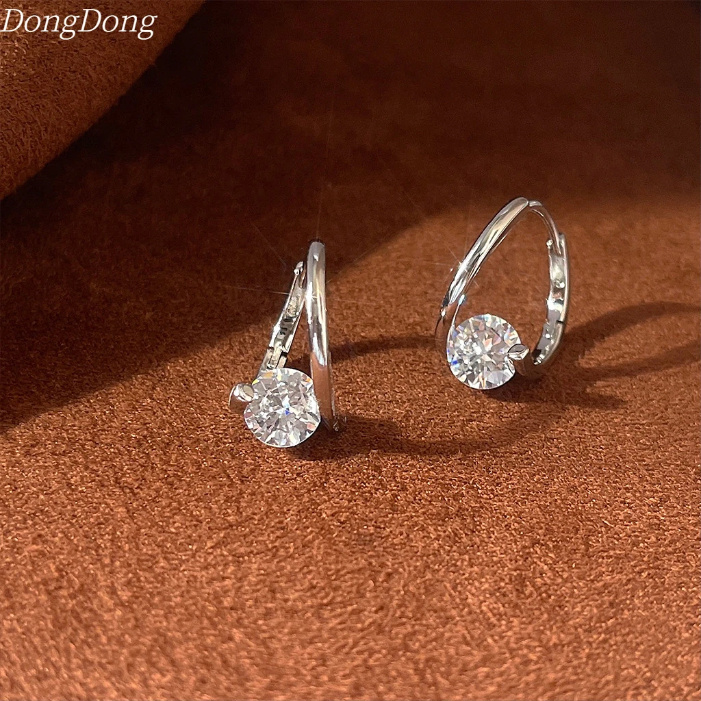 

Ladies Elegant Noble Fashion Zircon Crystal Pendant Earrings Women's Jewelry Exquisite Luxury Design Sense Earrings Aretes R