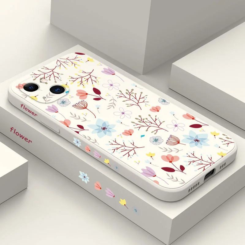 

Floral Branch Phone Case For iPhone 14 13 12 11 Pro Max Mini X XR XS SE2020 8 7 Plus 6 6S Plus Cover