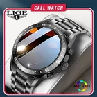 Смарт-часы LIGE мужские водонепроницаемые с Bluetooth и фитнес-трекером