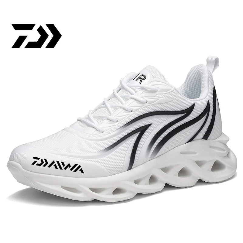 New Daiwa Men's Fishing Shoes Flame Printed Sneakers Non-Slip Comfortable Running Casual Fashion Sneakers Outdoor Sports Shoes