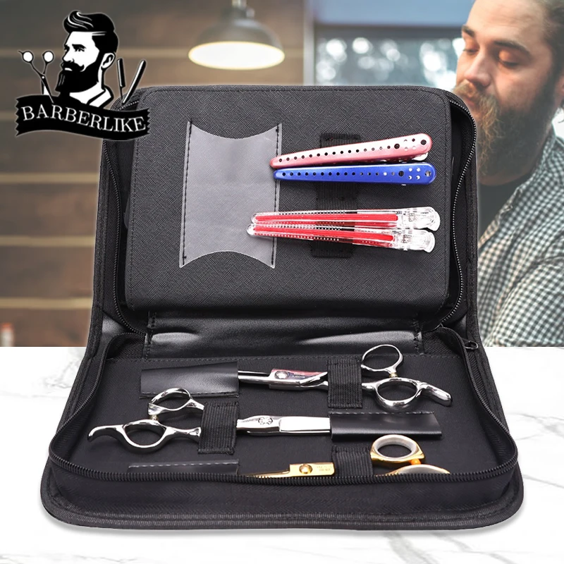 

Barber Black Scissor Comb Bag Salon Pouch Holster Hairdressers Hair Stylist Scissors Hairdressing Tools Case Folding Holder