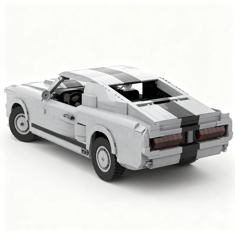 Фото 2339 деталей MOC Ford Mustang Shelby GT-500 Eleanor, модель автомобиля, строительные блоки, рождественские подарки, игрушки, декоративное изделие, 3D креатив. №2