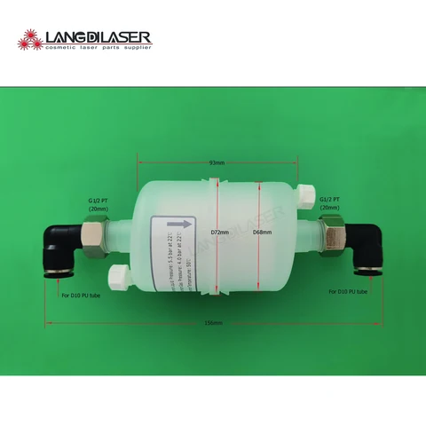 Одноразовая капсула фильтр для воды для диодного лазера и лазера IPL и медицинского лазера/для использования в полиуретановой трубке