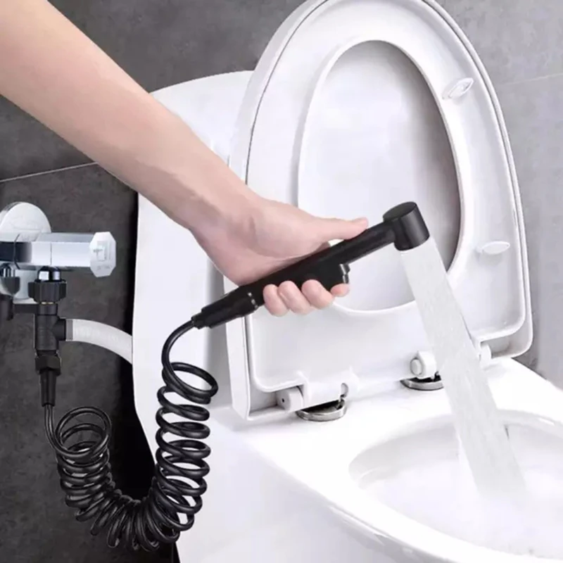 

Spring Shower Nozzle Sprinkler Hose Soft Hoses Flexible Telescopic Tube Toilet Bidet Spray Pipe 1.5M/2M Black White Gray