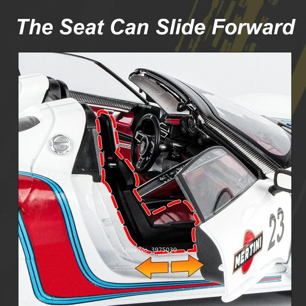 1:18 литой под давлением сплав Porsche 918 Mertini игрушки миниатюрные модели автомобилей