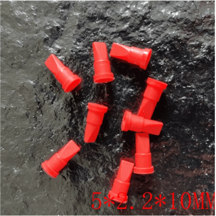 

20PCS Mini red silicone duckbill valve one-way check valve 5*2.2*10MM