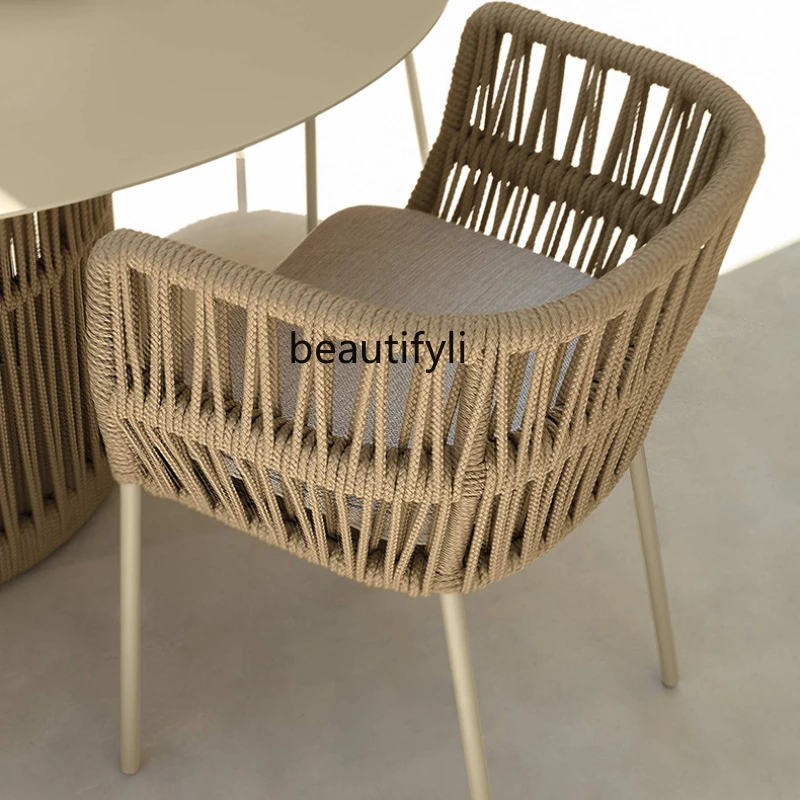 

yj Outdoor Courtyard Outdoor Outdoor Balcony Garden Villa Woven Rattan Chair