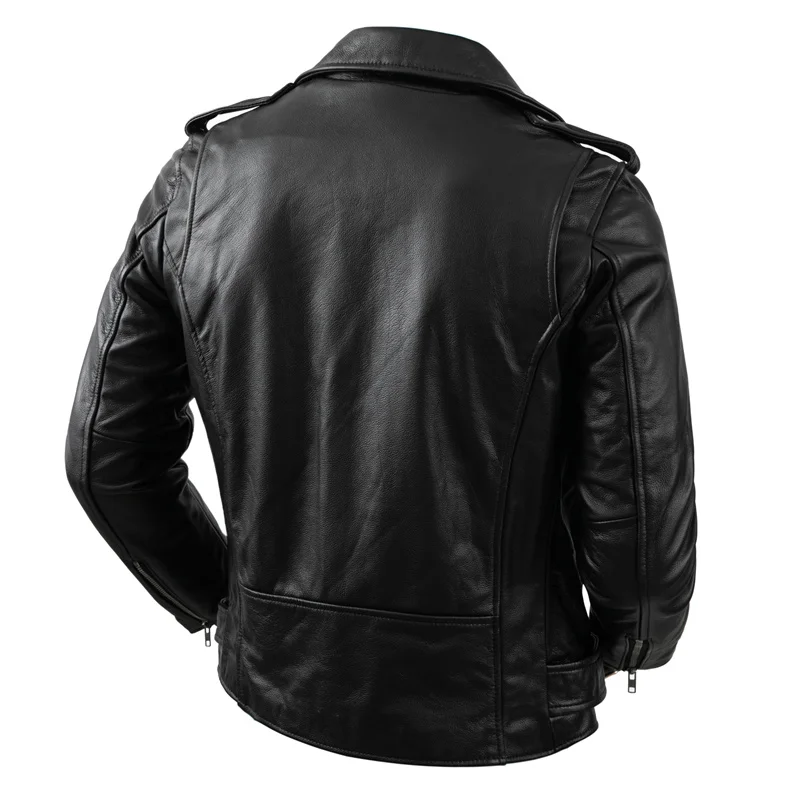 

Genuine Leather Clothing Mens Leather Coat Men Leather Motorcycle Leather Cowhide Real Jacket Jackets Coat Men Cowhide Lapel
