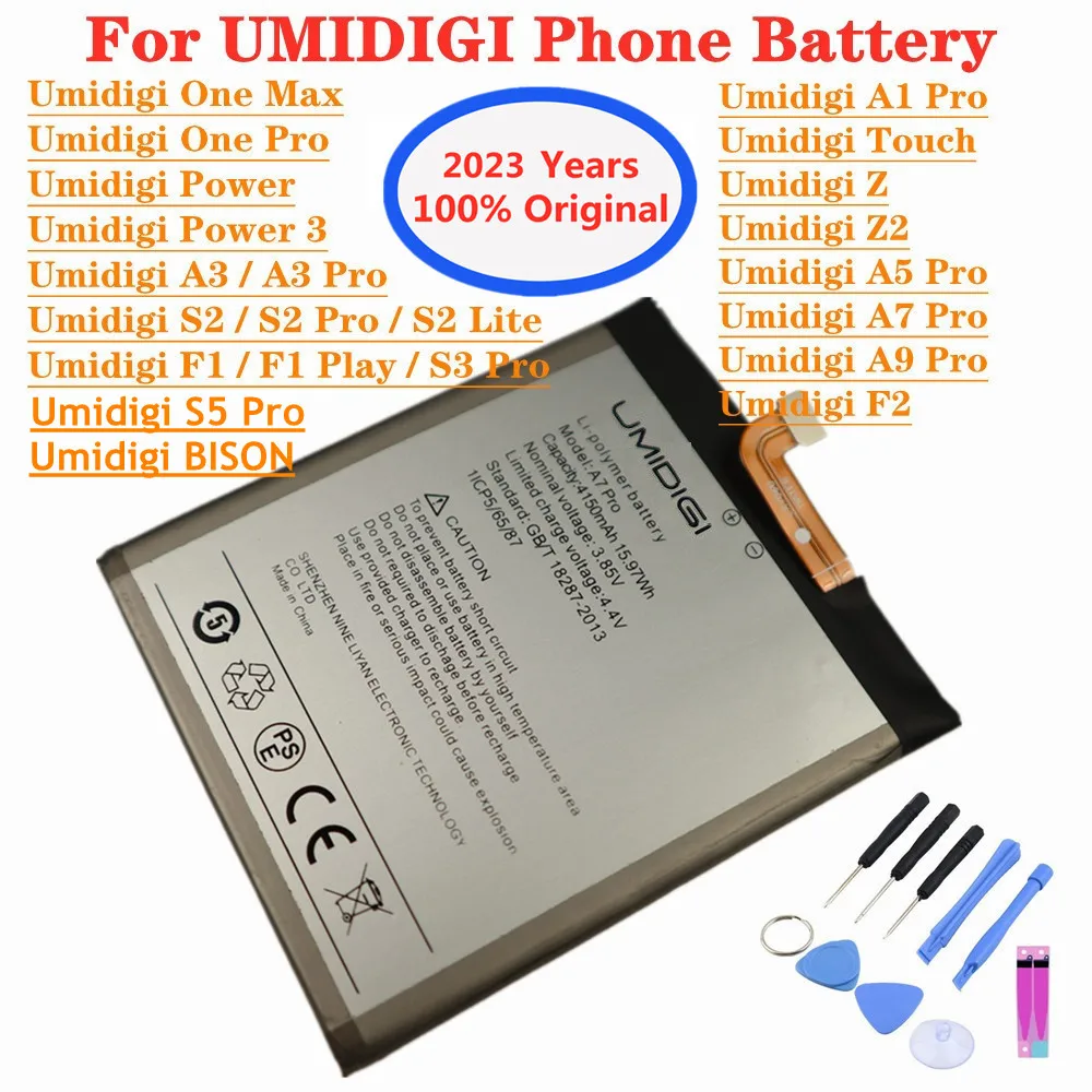 

2023 Original UMIDIGI Battery For Umidigi F1 Play F2 A9 A7 A5 A3 A1 Pro Z2 Z Touch One Max Pro Power 3 S2 Lite S5 S3 Pro BISON