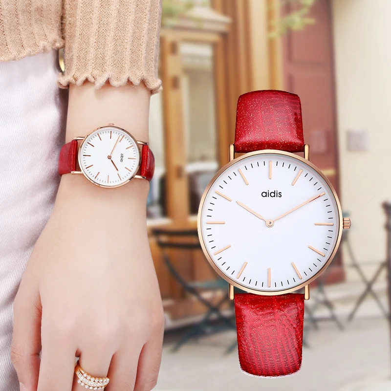 Addies Watch Women Fashion Casual Leather Belt Watches Simple Ladies Small Dial Quartz Clock Dress Wristwatches Reloj Mujer
