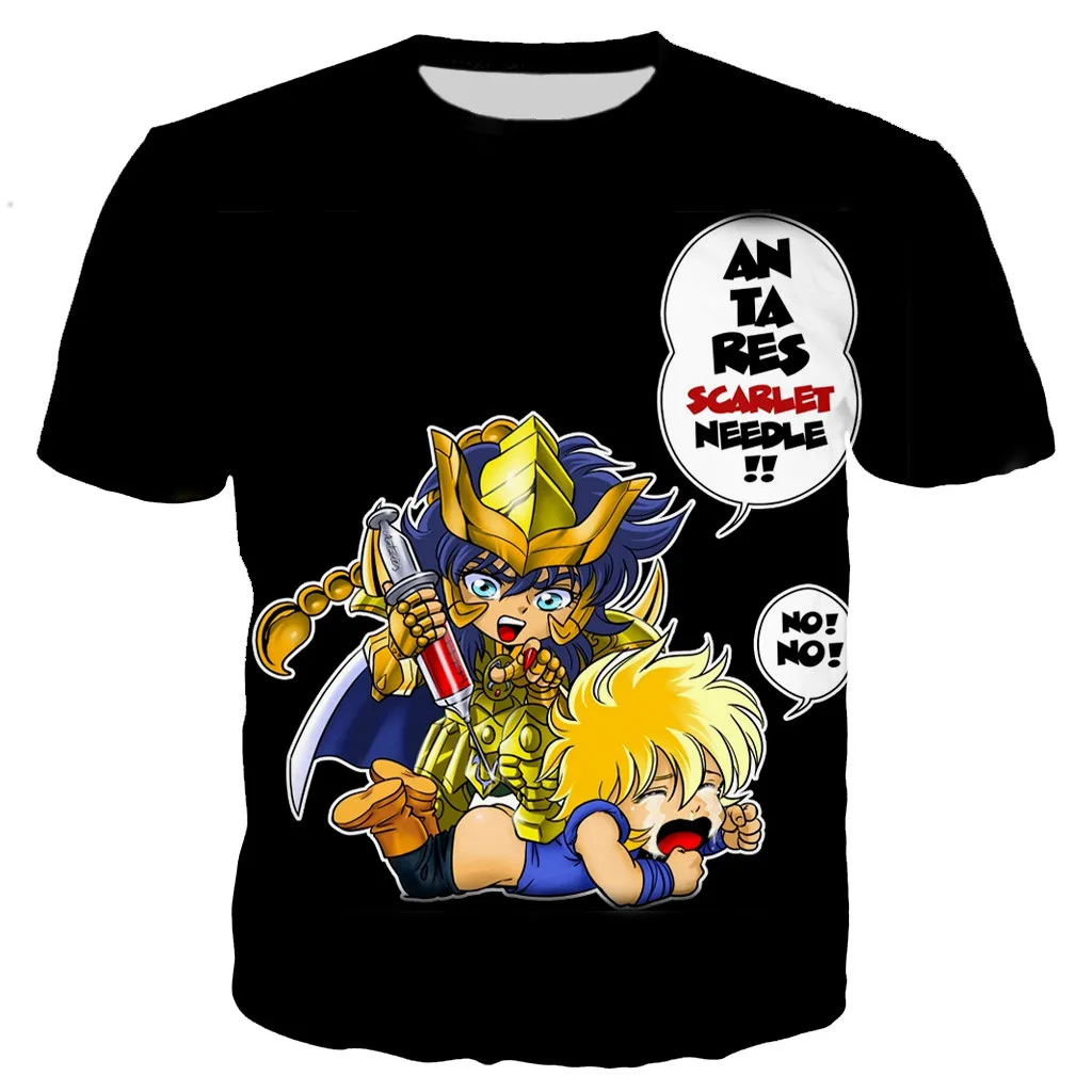 

Saint Seiya – T-shirt imprimé 3d pour hommes, haut à la mode, Hip Hop, Anime, été