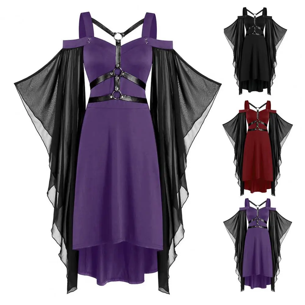 

Платье на бретельках из искусственной кожи с рукавами «летучая мышь»