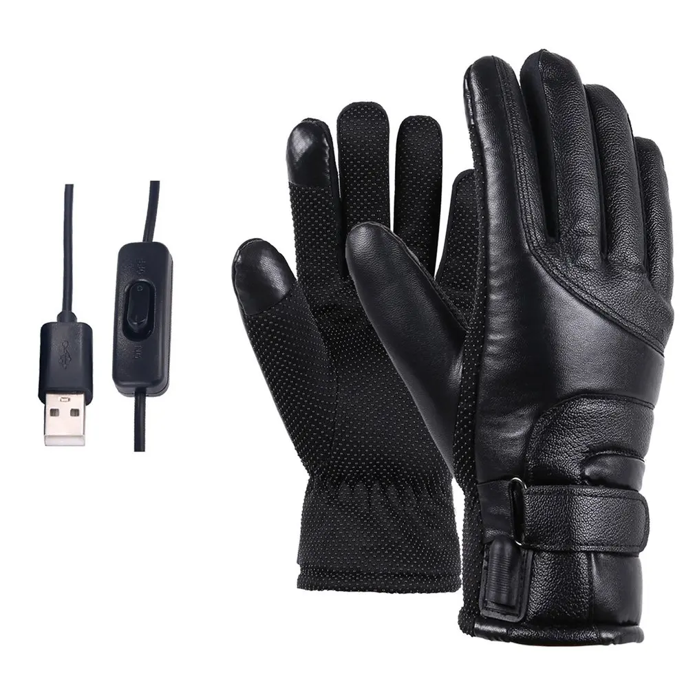 

Unisex Electric Heated Glove Waterproof Moto Screen USB Thermal Winter Motorcycle Racing Fishing Skiing Gloves