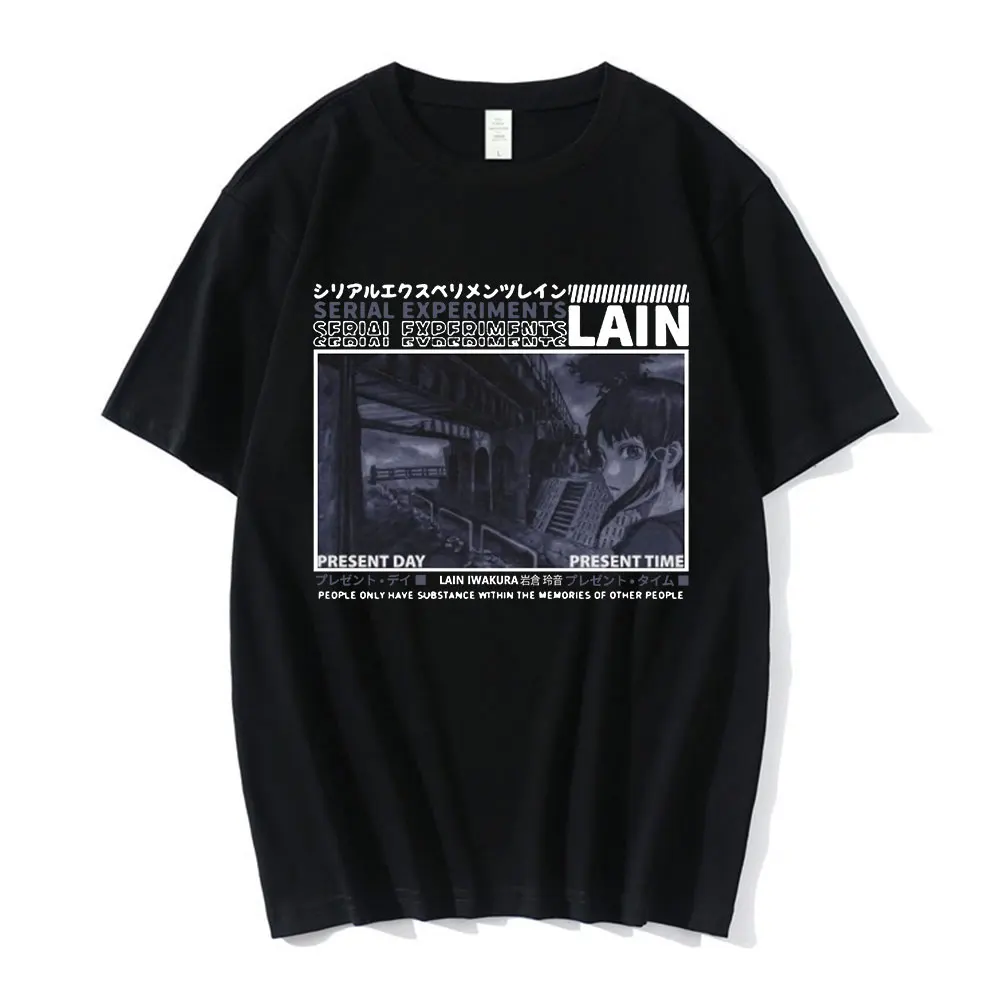 

Новое поступление 2022, футболки из аниме серийные эксперименты, футболки из хлопка для мужчин и женщин, японские футболки в стиле Харадзюку д...