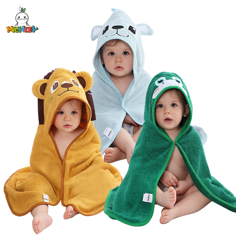 Hooded Cute Toddler Infant Bathrobe Shower Unisex For Kids Girls Boys Newborn 0-5t