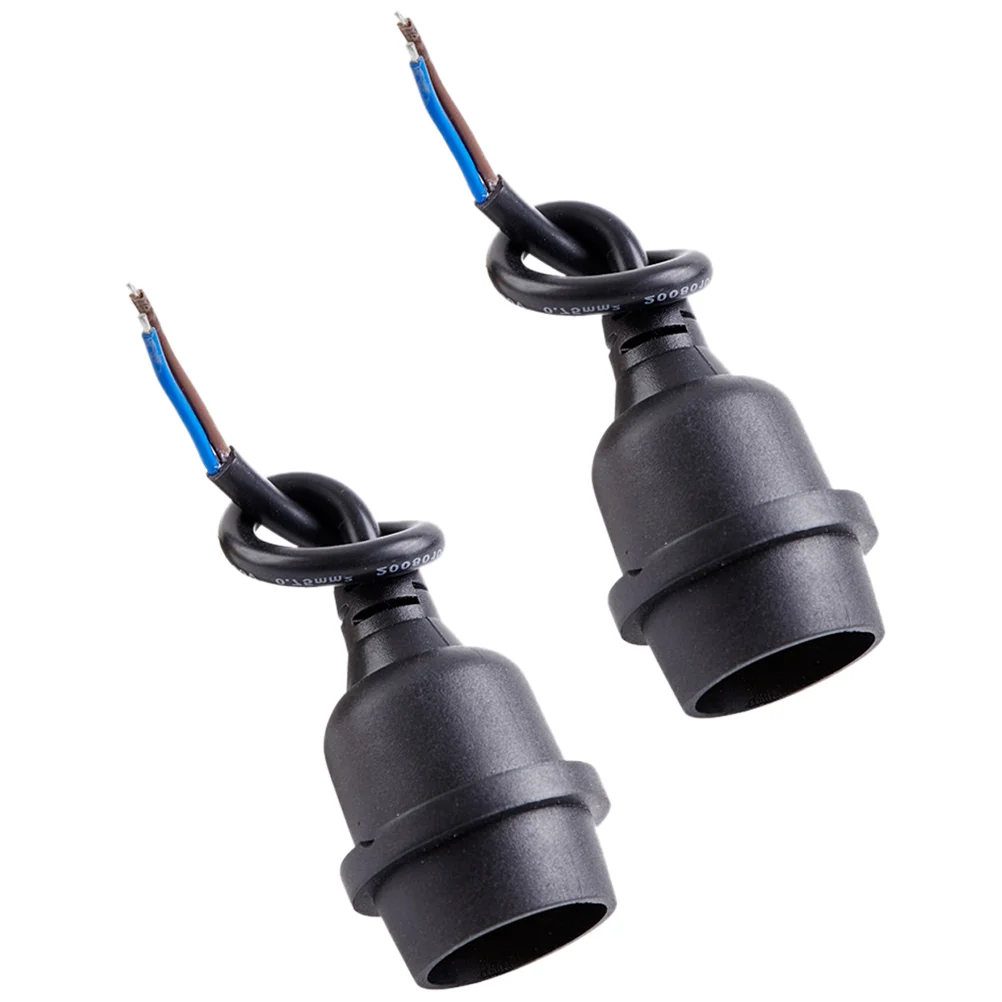 

2 Pcs Light Base Water Proof Lightbulbs Ceiling Holder Converter Metal Fixture Socket