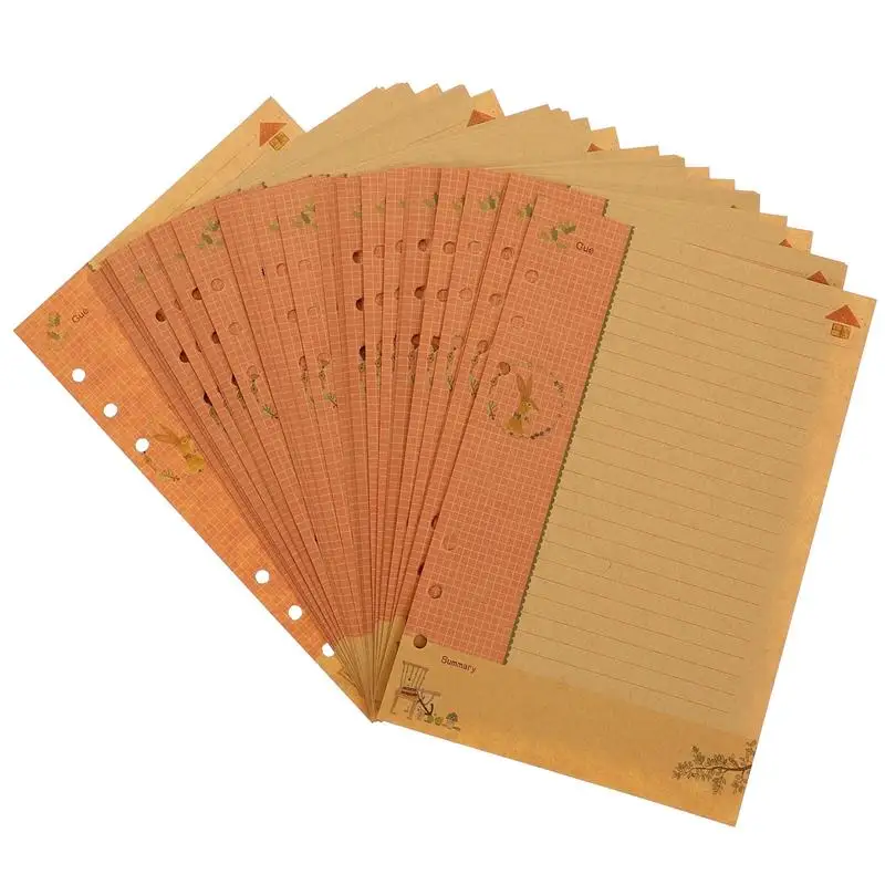 

3pcs 2pcs Loose-leaf Notebook Refills Six Holes Notebook Replacement Accessories