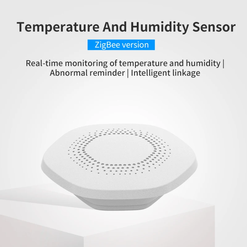 

Tuya Zigbee Smart Temperature & Humidity Sensor Abnormal Reminder Alarm Function Support Whole House Smart Scene Linkage