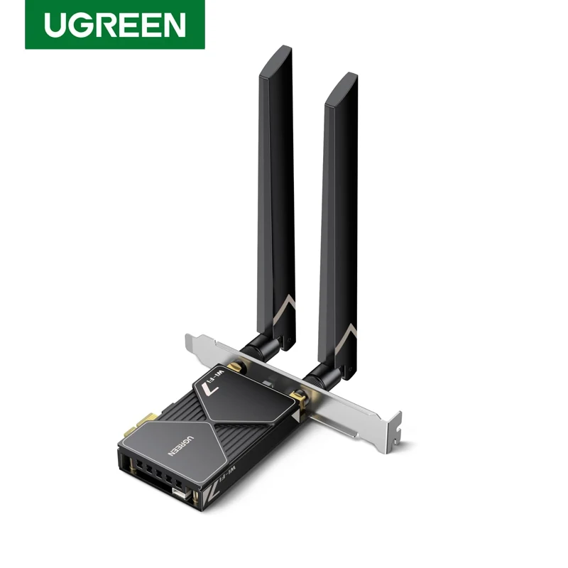 Фото MAF UGREEN WiFi 7 BE6500 PCIe 4-контактная Wi-Fi карта Bluetooth 5.4 IEEE 802.11ax/be 6G 2882 Мбит/с/5G 2882 Мбит/с/2.4G 688 Мбит/с BE3600 №2