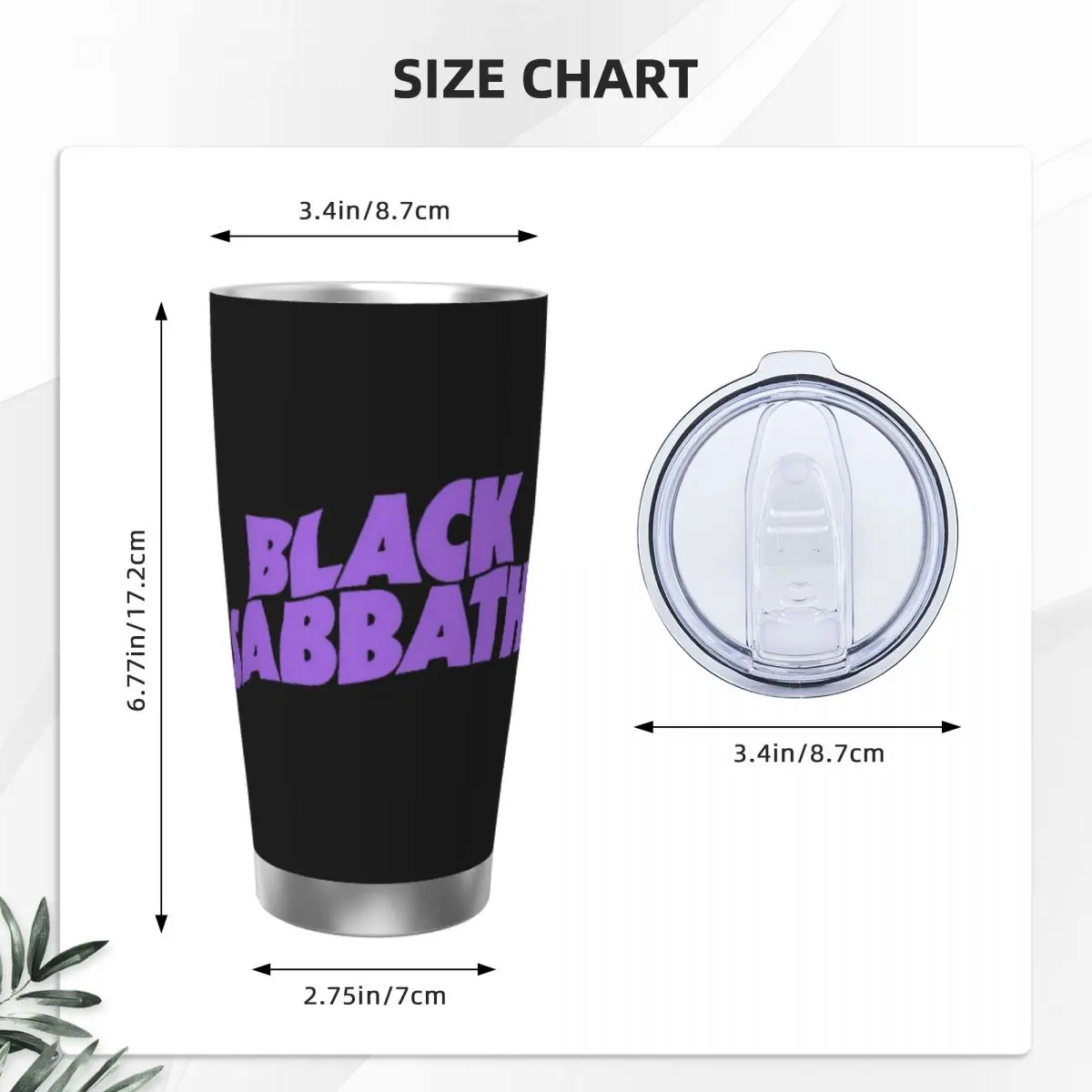 Музыкальный стакан Black Sabbath вакуумная Изолированная рок Термокружка с крышкой