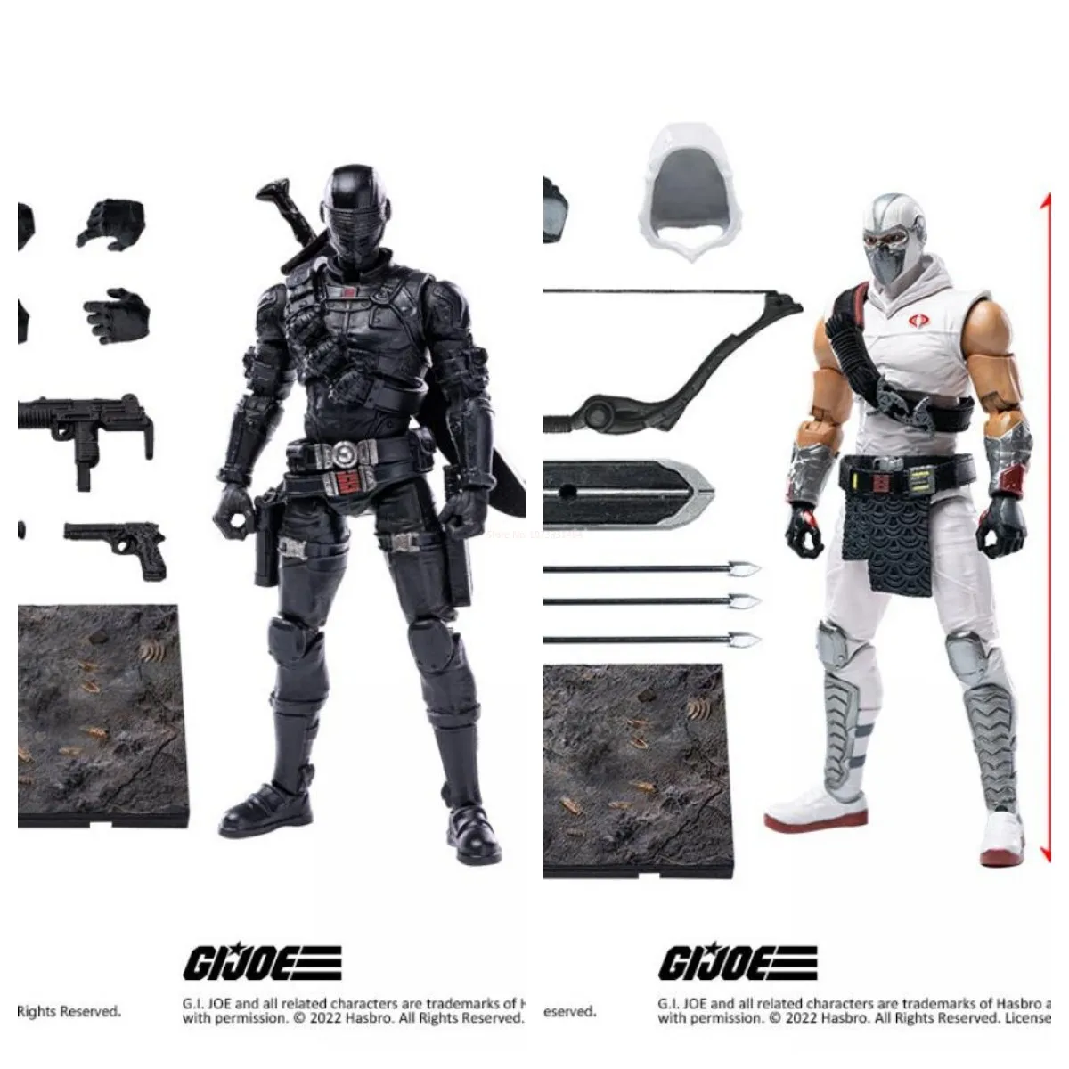 

1/18 Scale Hiya Exquisite Anime Figure Mini Series G.i.joe Snake Eyes/storm Shadow Model Dolls Action Figures Collectible Toy Gi