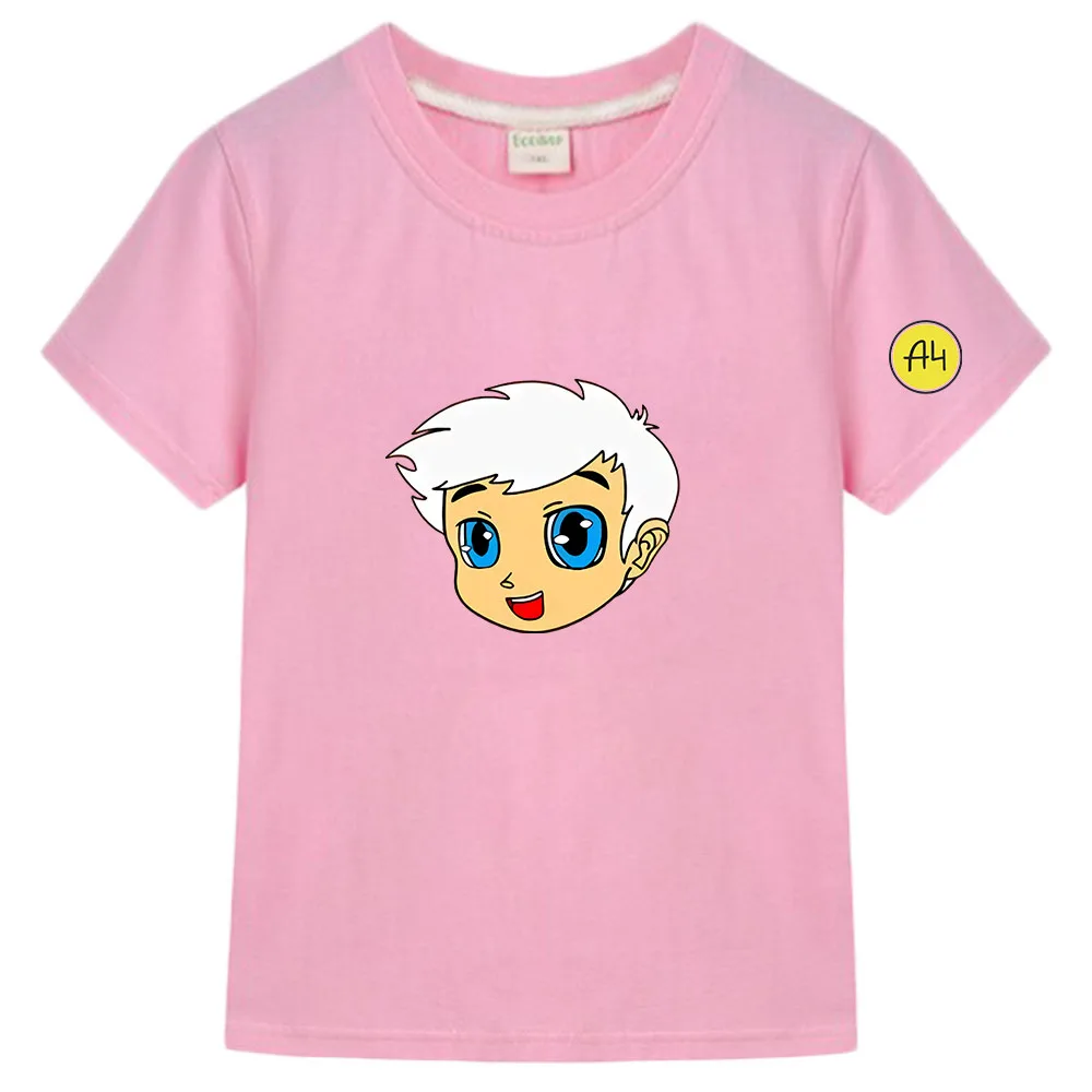

Cartoon Merch A4 Childrens T-Shirt Summer Boys Girls Short Sleeves T Shirts Tops Tee Casual 100% Cotton A4 Merch Kids Clothing