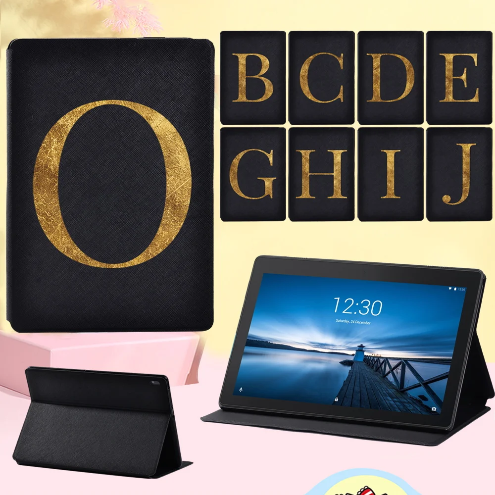

Protective Cover for Lenovo Tab M10 Plus X606F X606X/E10 10.1 X104F X104L/M10 10.1" X605F Tablet Accessories Letter Leather Case