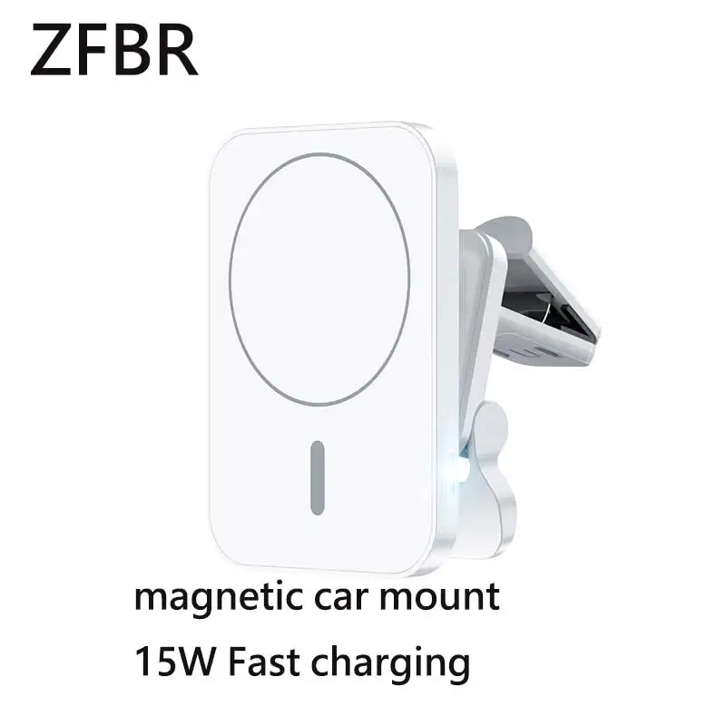 

Magnetic Cell phone Holder for Car 15W Fast Wireless Charger for iPhone 11 in The Car Air Vent Compatible with Magsafe Case