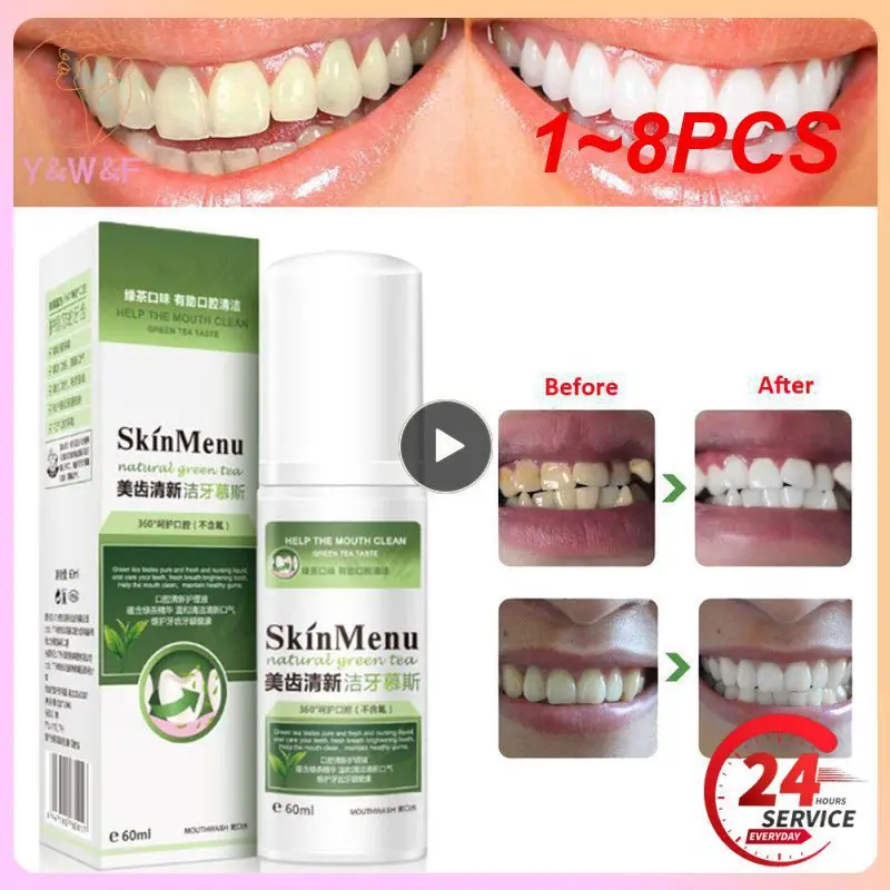 

1~8PCS RtopR Mint Tooth Whitenging Mousse Oral Cleaning Whitening Teeth Plaque Stains Removal Remove Odor Oral Refreshing Whiten