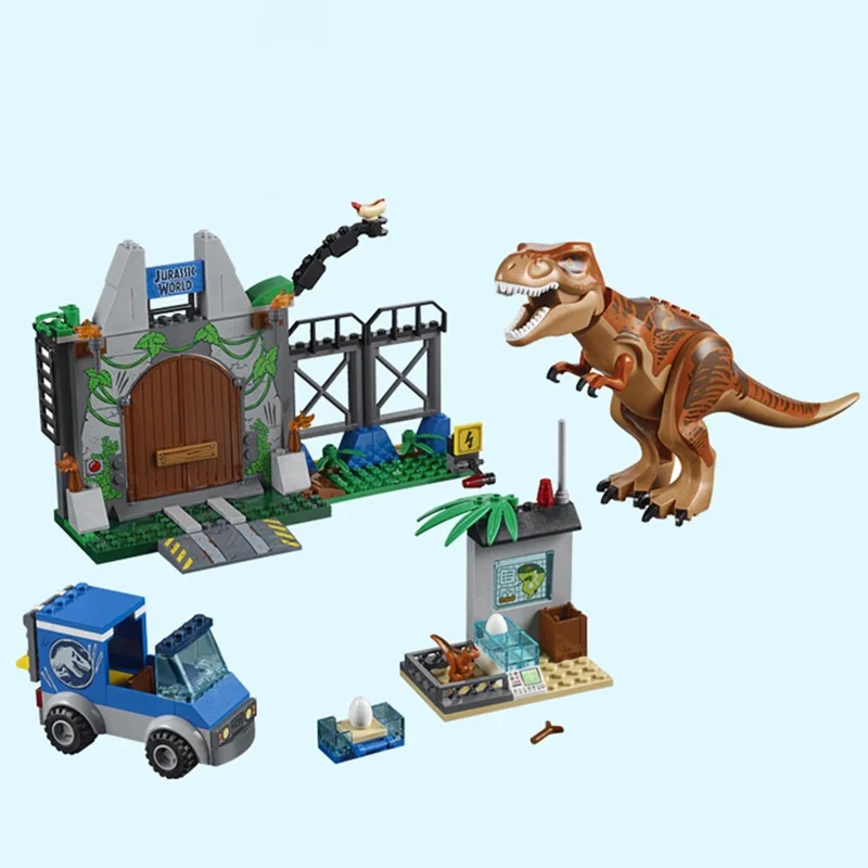 Dinosaur Escape Park Transporter Креативный Набор Строительных Блоков Игрушка-тираннозавр Для