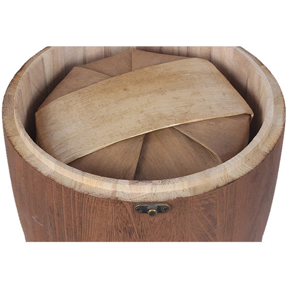 

1PCS 13*13cm 1L Portable Antique Mini Wooden Barrel Storage Box For Tea Leaf Coffee Flour Beans Household High Quality Tools