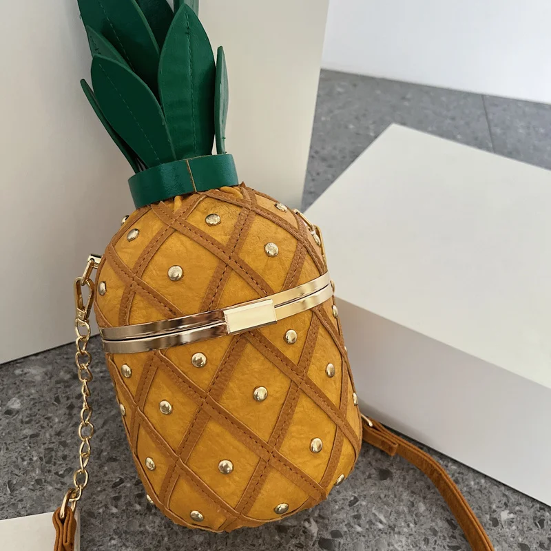 

Trend Pineapple Type Handbags For Women Leather Shoulder Bags Designer Ladies Casual Crossbody Purses Female Messenger Bag