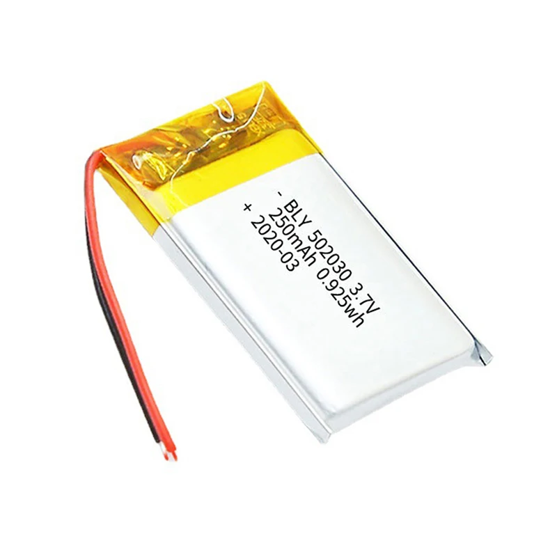 

High Quality 502030 200/250mAh Lithium Polymer Rechargeable Battery For Tablet PC LED Light Speaker Li-ion Lipo Cell