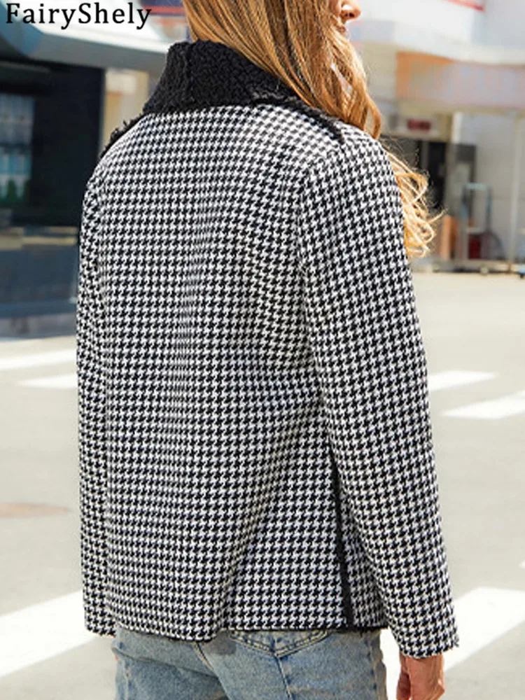 Теплая Женская куртка с капюшоном и отложным воротником на осень/зиму