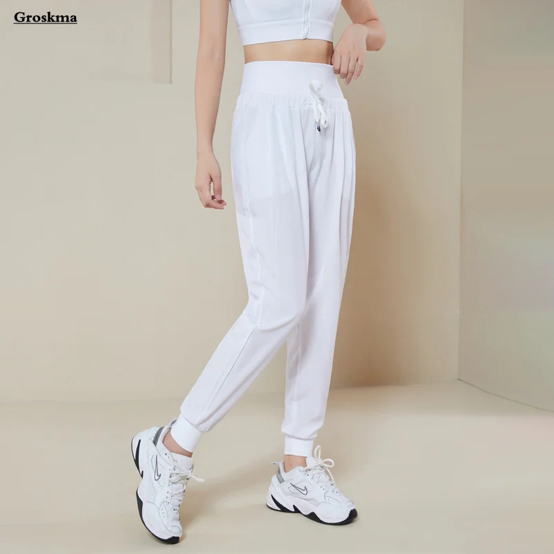 

High Waist Women Running Pants Quick Dry Fitness Gym Yoga Trousers Workout Sportswear Clothing Patchwork Pantalones