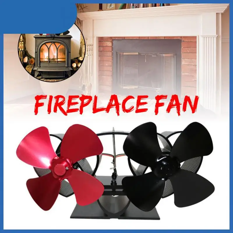 

Wood Stove Fan 4/8 Blades One/Twin Motors Heat Powered Eco Stove Fan Fuel Cost Saving for Gas Coal Pellet Home Wood Warm