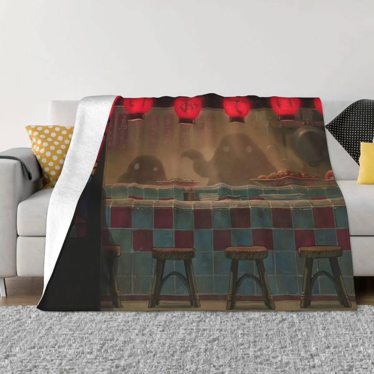 

Ghost Spirited Away Portable Warm Throw Blankets for Bedding Travel